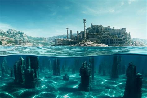  「The Sunken City」: 現代エジプト美術における幻想と現実の融合！